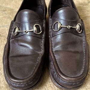 Gucci horse bit loafer, used.